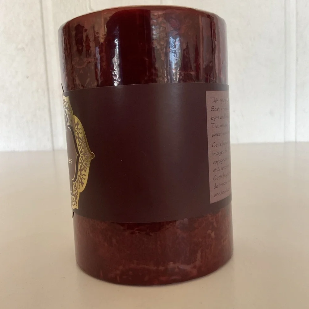 Pier One Retired Asian Spice Pillar Candle NWT